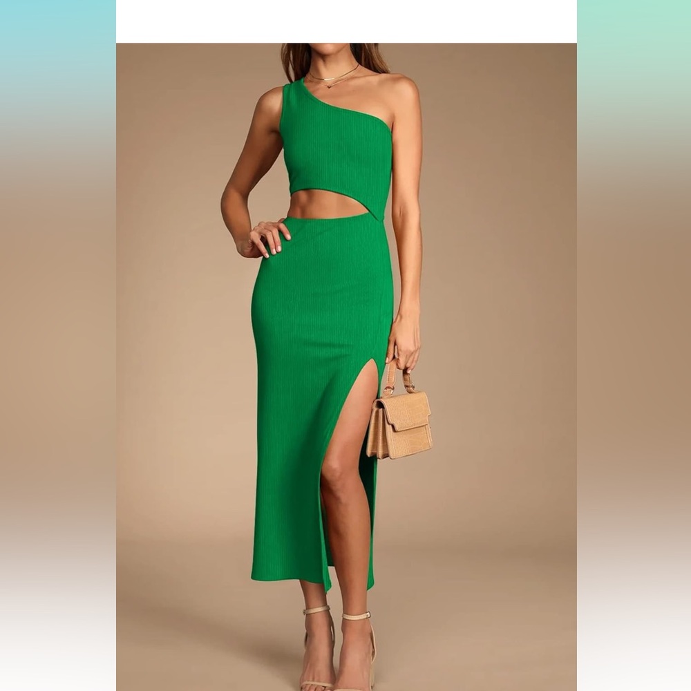 Green Cutout Maxi Dress